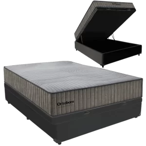 Colchão Casal Exclusive Foam HR ORTOBOM  + Base Baú