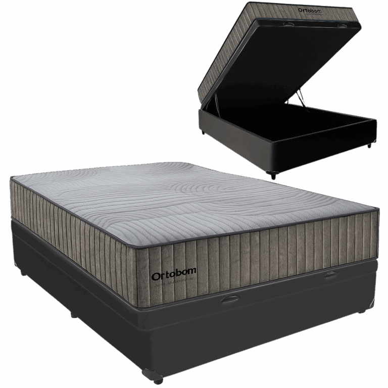 Colchão Casal Exclusive Foam HR ORTOBOM + Base Baú
