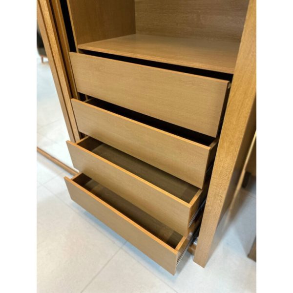 Guarda Roupa Lugano 2 Portas de Correr  1 Ripada 1 Espelhada 100% MDF - Image 3