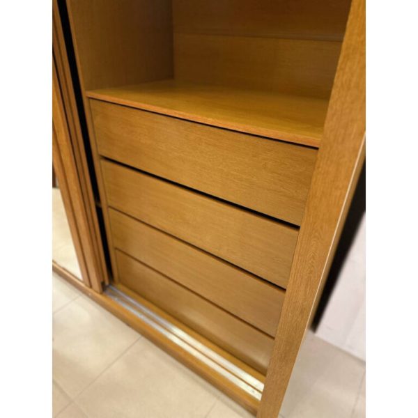 Guarda Roupa Lugano 2 Portas de Correr  1 Ripada 1 Espelhada 100% MDF - Image 2