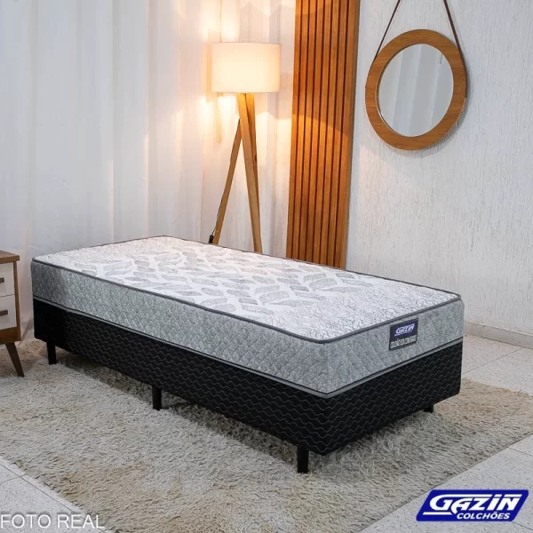 UniBox Solteiro Supreme Natural D28 88x188x53 Cinza - Gazin