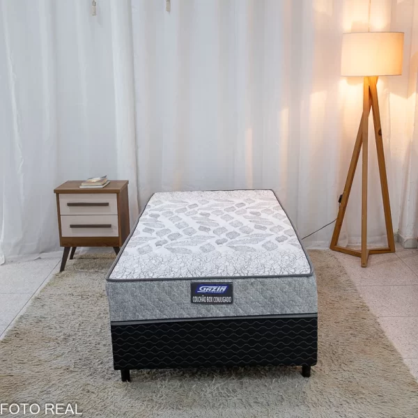 UniBox Solteiro Supreme Natural D28 88x188x53 Cinza - Gazin - Imagem 4